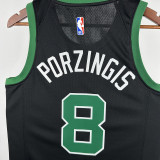 2025 Celtics PORAIGIS #8 Black NBA Jerseys