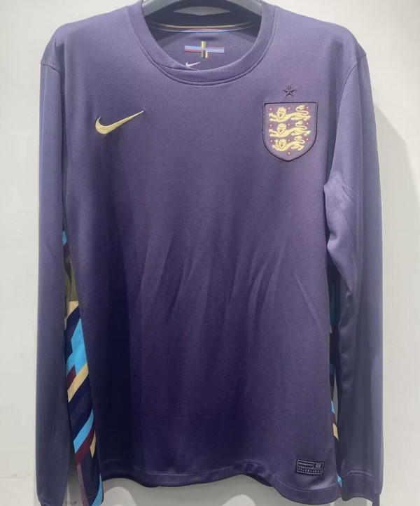 2024/25 England Away Long Sleeve Soccer Jersey