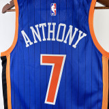 2023/24 NY Knicks ANTHONY #7 Blue City Edition NBA Jerseys