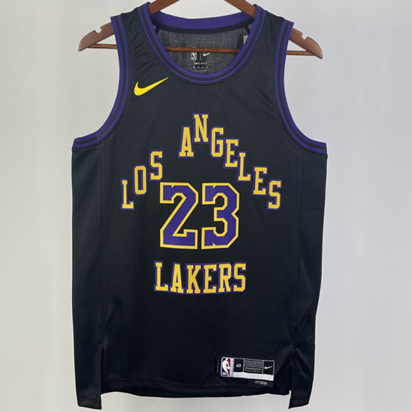 2023/24 Lakers JAMES #23 Black City Edition NBA Jerseys