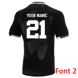 2021/22 Wales Away Black Rugby Shirt 威尔士