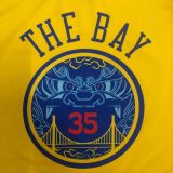 2018 Warriors DURANT #35 The Bay NBA Jerseys Hot Pressed