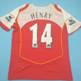 HENRY #14 ARS Home Retro Jersey 2004/05 (Have Patch 带2003-2004 金双臂章 FA Premier League Font 英超字体 ) ★★