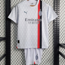 2023/24 AC Milan Away White Kids Soccer Jersey