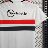 2023/24 Sao Paulo Home White Kids Soccer Jersey