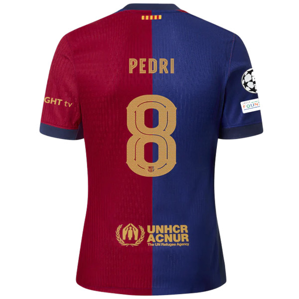 PEDRI #8 BA 1:1 Quality Home Fans Jersey 2024/25 (UCL Font 欧冠字体 有号下广告)