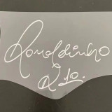 2005/06 RONALDINHO #10 BA Home Long Sleeve Retro Jersey(Have Pacth League Edition Signed联赛版有签名有章）★★