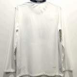 2008/09 M Utd Away White Long Sleeve Retro Soccer Jersey