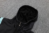 2024 Man City Black Hoody Zipper Jacket Windbreaker