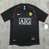 RONALDO #7 2007-08 M Utd Away Black Retro Jersey 欧冠字体右袖欧冠球 ★★