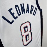 2025 Team USA LEONARD #8 White NBA Jerseys