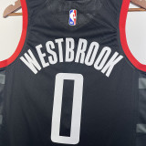 2023/24 Rockets WESTBROK #0 Black NBA Jerseys
