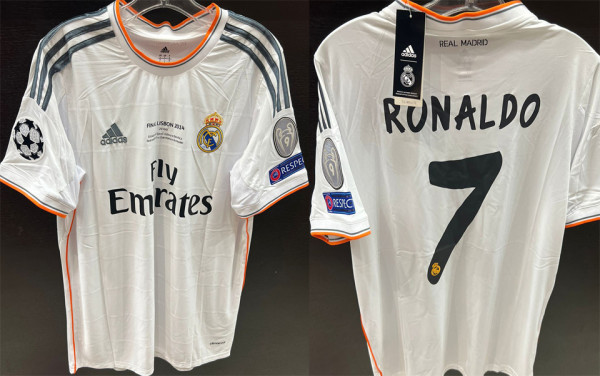 RONALDO # 7 RM Home Retro Jersey 2013/14 (Have All Patch) (9) 全套章 +2014胸前小字 ★★