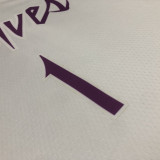 Timberwolves EDWAROS #1 White Pink NBA Jerseys