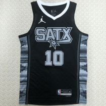 Spurs DEROZAN #10 Black NBA Jerseys