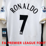 RONALDO #7 M Utd Away Retro Jersey 2006/07 (Have Patch 带双臂章 FA Premier League Font 英超字体 ) ★★
