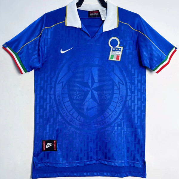 1995 Italy Home Blue Retro Soccer Jersey