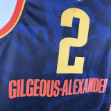 2023/24 KC Thunder GILGEOUS-ALEXANDER #2 Black City Edition NBA Jerseys