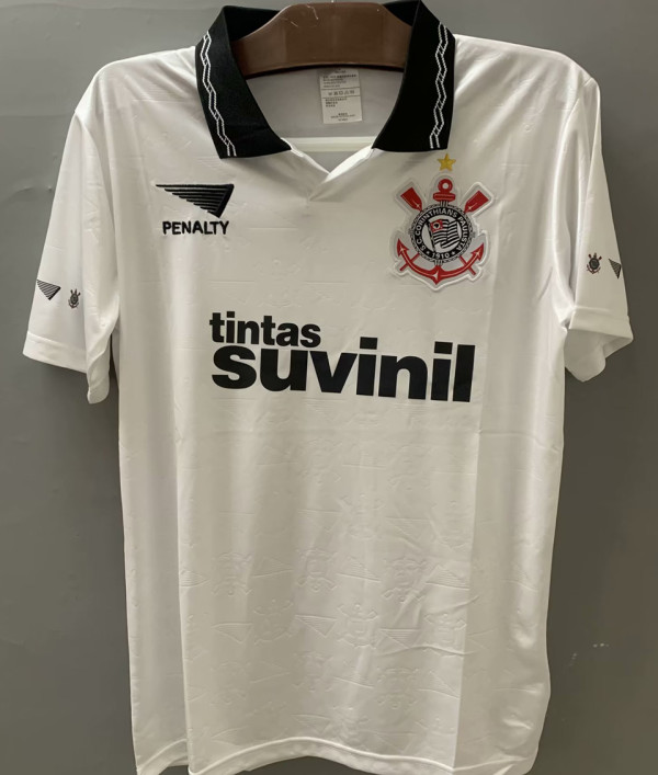 1995 Corinthians Home White Retro Jersey