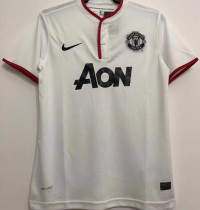 2013/14 M Utd Away White Retro Soccer Jersey