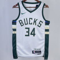 2023/24 Bucks ANTETOKOUNMPOL #34 White NBA Jerseys