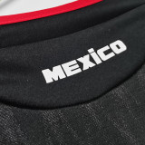 2010 Mexico Away Black Retro Soccer Jersey