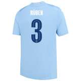RÚBEN #3 Man City 1:1 Home Blue Fans Jersey 2023/24 (UCL Font)