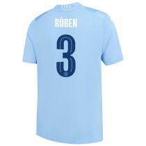 RÚBEN #3 Man City 1:1 Home Blue Fans Jersey 2023/24 (UCL Font)