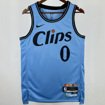 2025 Clippers WESTBROOK #0 Blue NBA Jerseys