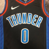 2023/24 KC Thunder WESTBROOK #0 Black City Edition NBA Jerseys