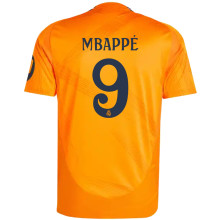 MBAPPÉ #9 RM 1:1 Quality Away Orange Fans Jersey 2024/25 （UCL Font)
