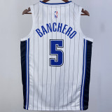 2023/24 Magic BANCHERO #5 White NBA Jerseys 热压