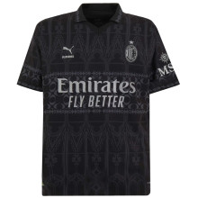 2023/24 AC Milan x PUMA x Pleasures 4Th Black Fans Soccer Jersey