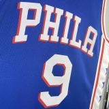 2023/24 76ers OUBRE JR. #9 Blue NBA Jerseys