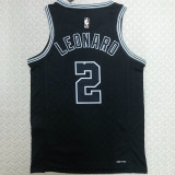 Spurs LEONARD #2 Black Retro NBA Jerseys