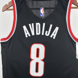 2023 Trail Blazerst AVDIJA #8 Black NBA Jerseys