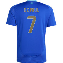 DE PAUL # 7 Argentina Away Blue Fans Soccer Jersey 2024/25