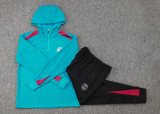 2025 PSG Green Hoody Zipper Jacket Tracksuit