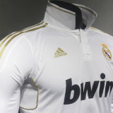2011/12 RM Home Retro Long Sleeve Player Version Soccer Jersey 球员版带胸前章