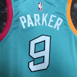 Spurs PARKER #9 Light Green City Edition NBA Jerseys