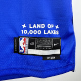 2023/24 Timberwolves EDWARDS #5 Blue City Edition NBA Jerseys 热压