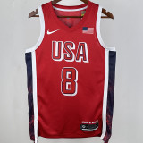 2024 Team USA LEONARD #8 Red NBA Jersey