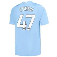FODEN #47 Man City 1:1 Home Blue Fans Jersey 2023/24 (League Font)