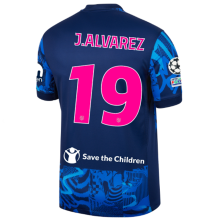 J.ALVAREZ #19 ATM Third Blue Fans Jersey 2024/25 （UCL Font 欧冠字体 有号下广告  ）