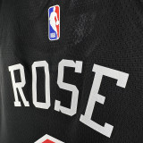 2023/24 Bulls ROSE #1 Black City Edition NBA Jerseys 热压
