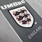 1996 England Away Grey Retro Long Sleeve Jersey