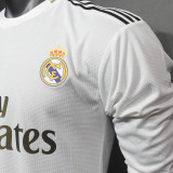 2019/20 RM Home Retro Player Version Long Sleeve Soccer Jersey 球员版