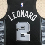 Spurs LEONARD #2 Black NBA Jerseys