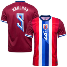 HAALAND #9 Norway Hoem Red Fans Soccer Jersey 2024/25