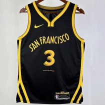 2023/24 Warriors PAUL #3 Black City Edition NBA Jerseys